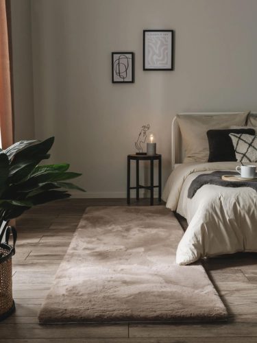 Fur Rug Dave Taupe 80x240 cm