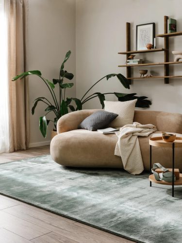 Viscose Rug Nela Light Green 120x170 cm