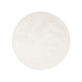 Viscose Rug Round Nela Ivory ø 120 cm round