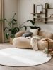 Viscose Rug Round Nela Ivory ø 120 cm round