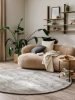 Viscose Rug Round Nela Grey ø 200 cm round