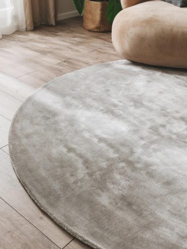 Viscose Rug Round Nela Grey ø 200 cm round