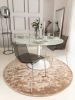 Viscose Rug Round Nela Taupe ø 200 cm round