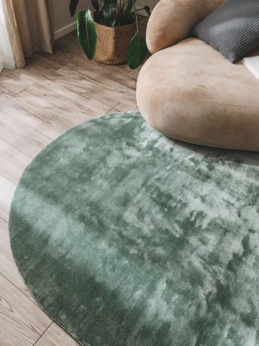 Viscose Rug Oval Nela Light Green 150x230 cm