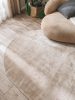 Viscose Rug Oval Nela Taupe 150x230 cm
