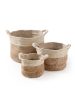 Basket set (3 pcs.) Aylin Cream/Beige ø 110 cm round
