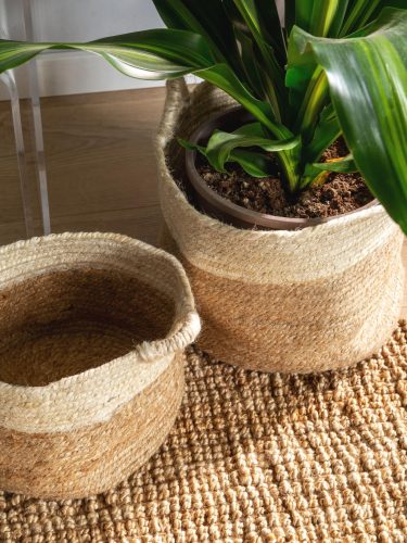 Basket set (3 pcs.) Aylin Cream/Beige ø 110 cm round