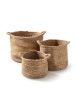 Basket set (3 pcs.) Aylin natural ø 110 cm round