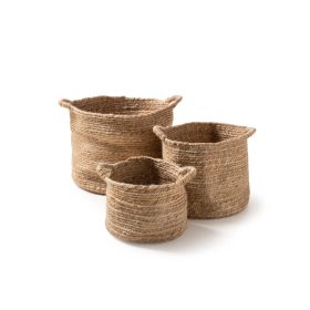 Basket set (3 pcs.) Aylin natural ø 110 cm round