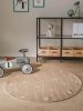 Gyerekszőnyeg Pippa Light Brown 115 cm kerek
