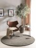 Round Wool Rug Jamal Grey ø 200 cm round