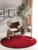 Round Wool Rug Jamal Red ø 120 cm round