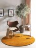 Round Wool Rug Jamal Yellow ø 160 cm round