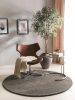 Round Wool Rug Jamal Grey ø 160 cm round