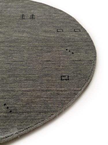 Round Wool Rug Jamal Grey ø 160 cm round