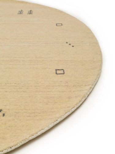 Round Wool Rug Jamal Cream ø 160 cm round