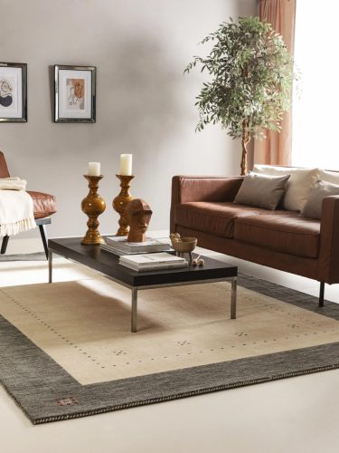 Wool Rug Jamal Beige/Grey 80x150 cm