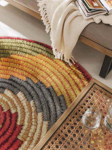 In- & Outdoor Round Rug Kenya Multicolour ø 160 cm round