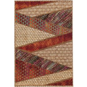 In- & Outdoor Rug Kenya Beige/Red 160x235 cm