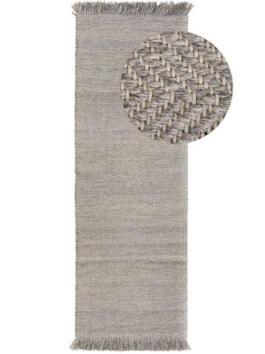 Gyapjú futószőnyeg Lars Light Grey 70x200 cm