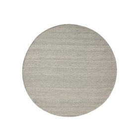 Wool Rug Lars Light Grey ø 150 cm round