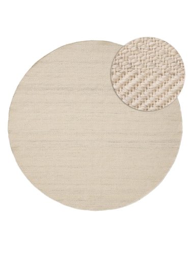 Wool Rug Lars Cream ø 100 cm round