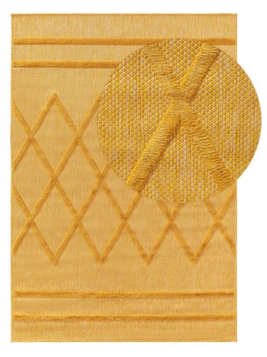 Kül- és beltéri szőnyeg Bonte Yellow 15x15 cm