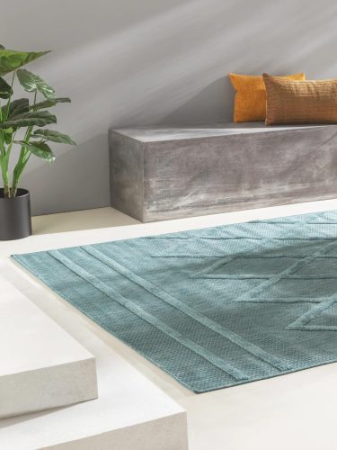 In- & Outdoor Rug Bonte Turquoise 200x290 cm