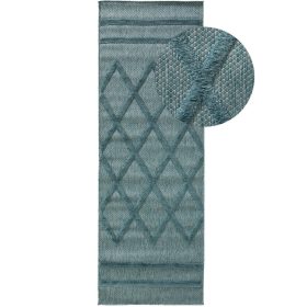 In- & Outdoor Rug Bonte Turquoise 75x220 cm