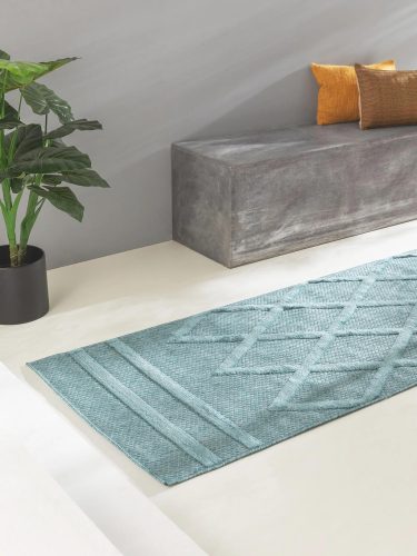 In- & Outdoor Rug Bonte Turquoise 75x220 cm