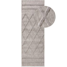 In- & Outdoor Rug Bonte Light Grey 75x220 cm