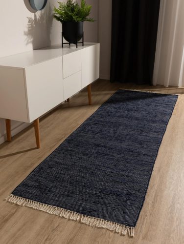 Rug made from recycled material Tom Dark Blue 70x200 cm