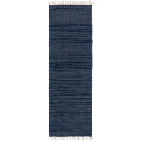 Rug made from recycled material Tom Dark Blue 80x250 cm