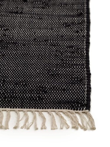 Rug made from recycled material Tom Black 80x250 cm
