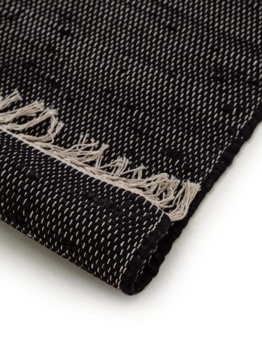 Rug made from recycled material Tom Black 80x250 cm