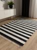 Rug made from recycled material Tom Black/White 60x100 cm