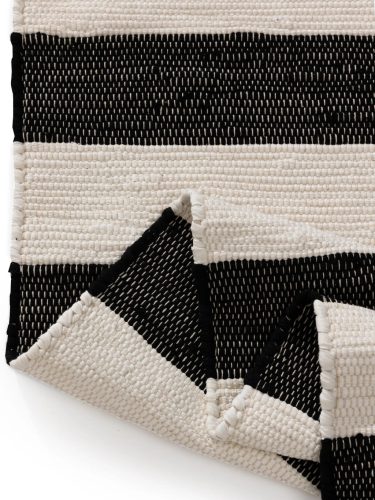 Rug made from recycled material Tom Black/White 60x100 cm