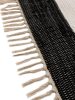 Rug made from recycled material Tom Black/White 80x250 cm