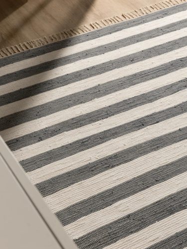 Rug made from recycled material Tom Grey/White 60x100 cm