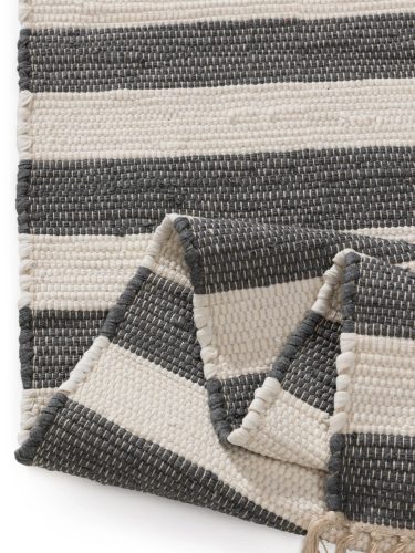Rug made from recycled material Tom Grey/White 70x200 cm
