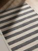 Rug made from recycled material Tom Grey/White 80x300 cm