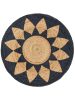 Juta szőnyeg Sahara Black 115 cm round