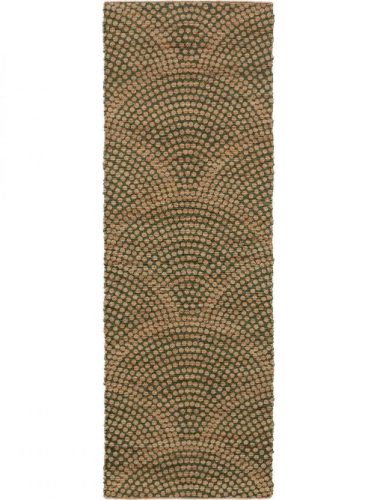 Juta szőnyeg Baru Beige/Green 70x200 cm