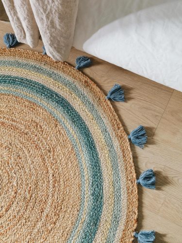 Kids rug Lovis Turquoise 115 cm round