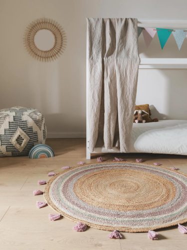 Kids rug Lovis Purple 115 cm round