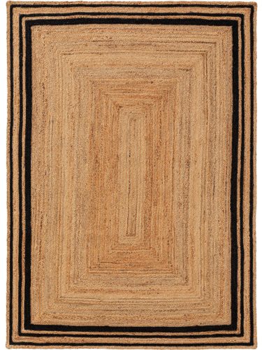 Jutaszőnyeg Jutta Black 15x15 cm Mintadarab