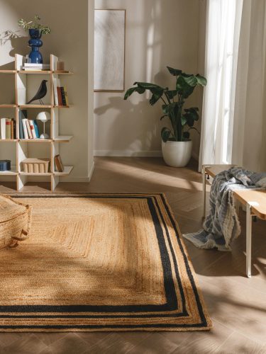 Jute Rug Jutta Black 120x170 cm