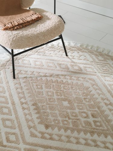 Round Rug Elias Beige ø 150 cm round