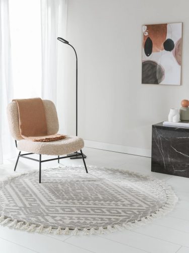 Round Rug Elias Grey ø 150 cm round