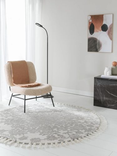 Round Rug Elias Grey ø 150 cm round